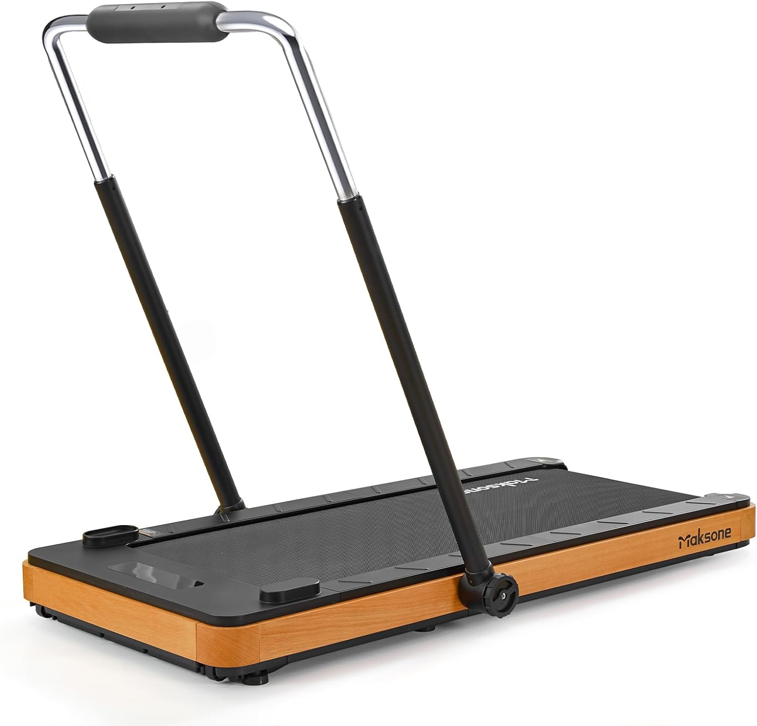 Maksone Folding Walking Pad, Wood Under Desk Treadmill