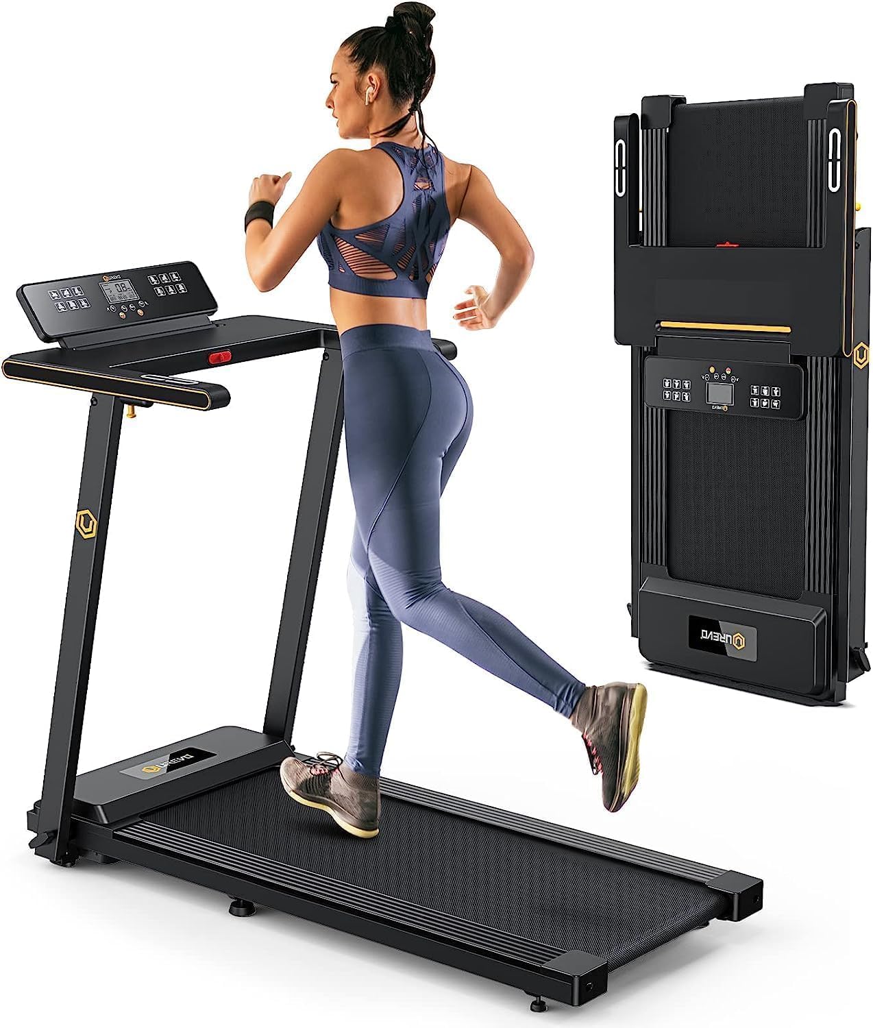 UREVO Portable Folding Treadmills for Home